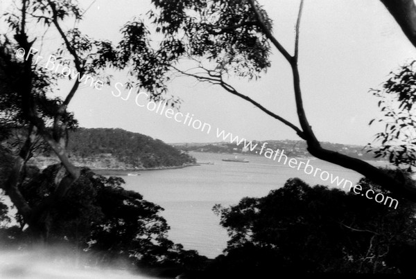 PANORAMA OF HARBOUR SHOWING MANLY BOAT